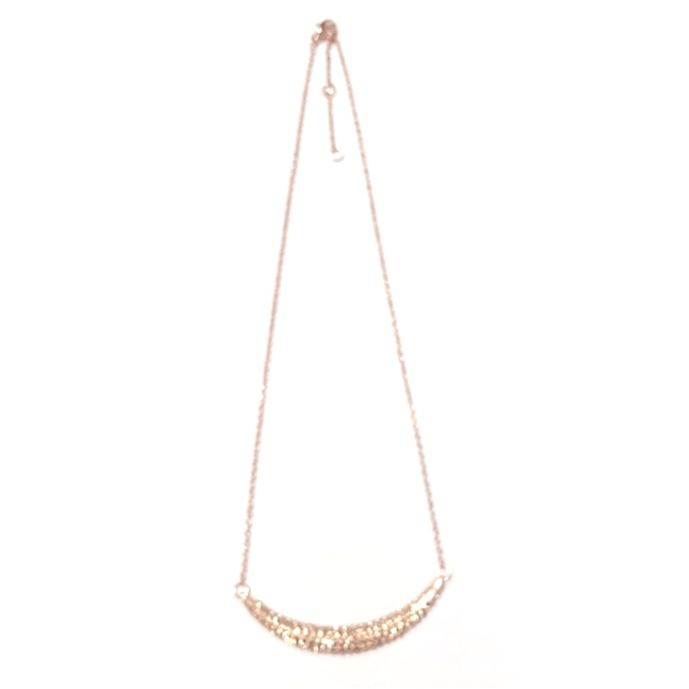 Shameless Crystal Half Moon Necklace Rose Gold